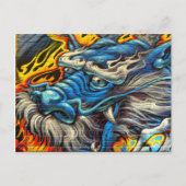 Prachtige Dragon Wall Art Graffiti Briefkaart (Voorkant)
