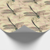 Prachtige  Dragonfly-patrooncadeau Cadeaupapier (Hoek)