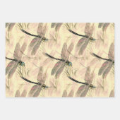 Prachtige  dragonfly patroonplaat inpakpapier vel (Voorkant)