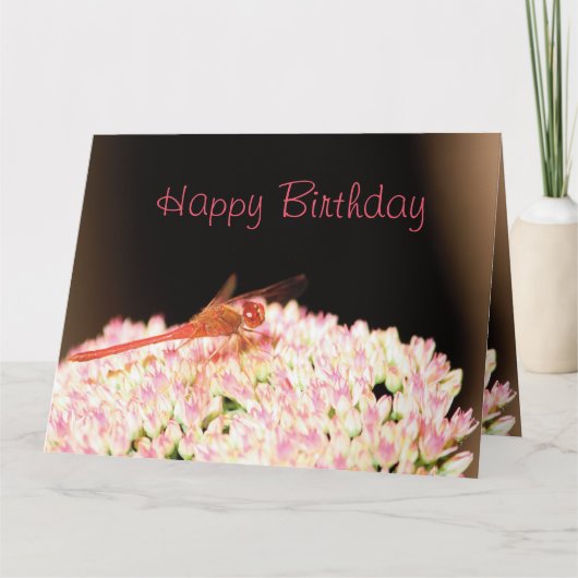 Prachtige Dragonfly Verjaardag Kaart (Voorkant)
