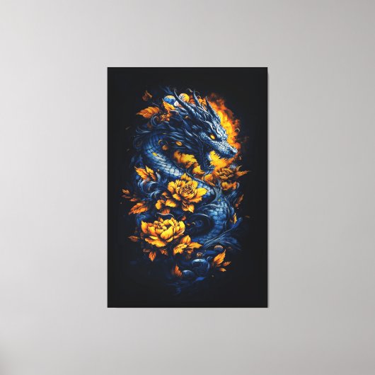 Prachtige draken canvasprint canvas afdruk (Voorkant)