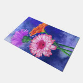 Prachtige drie kleuren: Gerberas Doormat Painting Deurmat (Schuin)