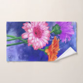 Prachtige drie kleuren-Gerberas - gemanipuleerde k Bad Handdoek (Handdoek)