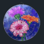 Prachtige drie kleuren-Gerberas - gemanipuleerde k Dartbord<br><div class="desc">Gorgeous Three Color Gerberas</div>