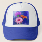 Prachtige drie kleuren-Gerberas - gemanipuleerde k Trucker Pet (Voorkant)