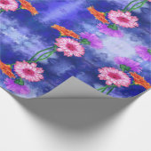 Prachtige drie kleuren-Gerberas - Migned Drawing A Cadeaupapier (Hoek)