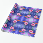 Prachtige drie kleuren-Gerberas - Migned Drawing A Cadeaupapier (Uitgerold)
