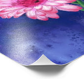 Prachtige drie kleuren-Gerberas - Migned Drawing A Foto Afdruk (Hoek)