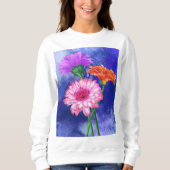 Prachtige driekleurige Gerberas Sweatshirt (Voorkant)