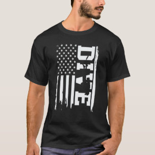 Prachtige Duik Amerikaanse Vlag Duiksport T-shirt