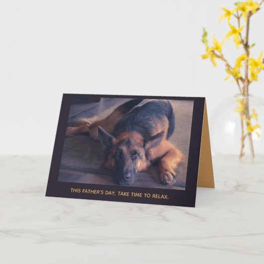 Prachtige Duitse Afbeelding-Vaderdag Kaart (Gele Bloem)