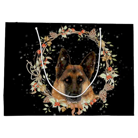 Prachtige Duitse feestdag in Shepherd Gift Bag Groot Cadeauzakje (Achterkant)