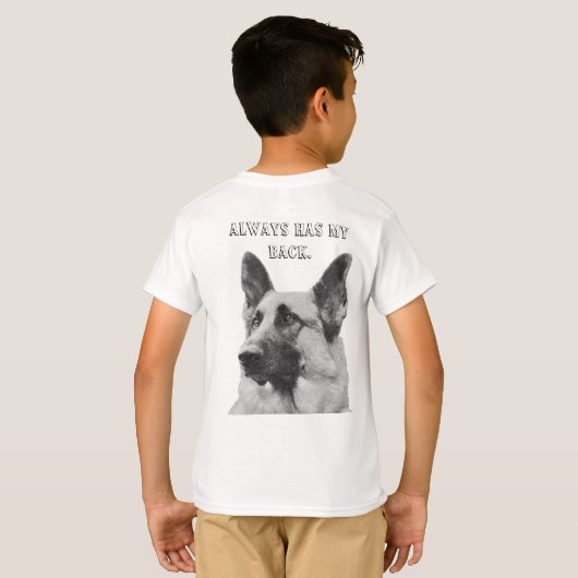 Prachtige Duitse foto van Shepherd T-shirt (Achterkant volledig)