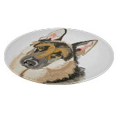 Prachtige Duitse herder, Alsation Dog Drawing Snijplank (Hoek)