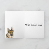 Prachtige Duitse herder, Alsation Dog Editable Feestdagen Kaart (Binnen)