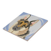 Prachtige Duitse herder, Elzasser Tegeltje (Zijkant)