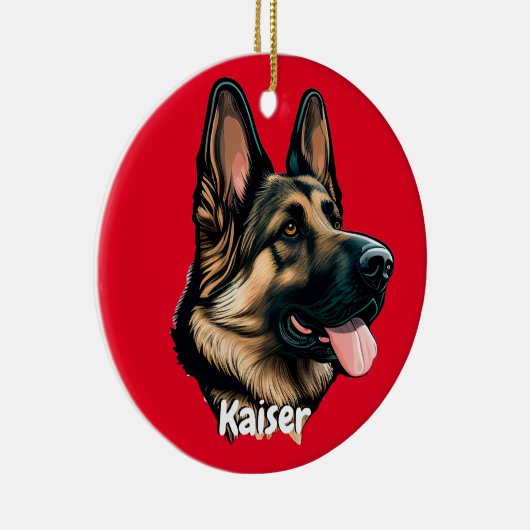 Prachtige Duitse herder Keramisch Ornament (Rechts)