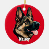 Prachtige Duitse herder Keramisch Ornament (Voorkant)