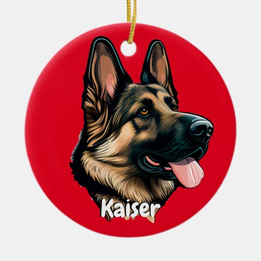 Prachtige Duitse herder Keramisch Ornament (Voorkant)