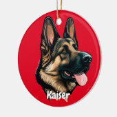 Prachtige Duitse herder Keramisch Ornament (Links)