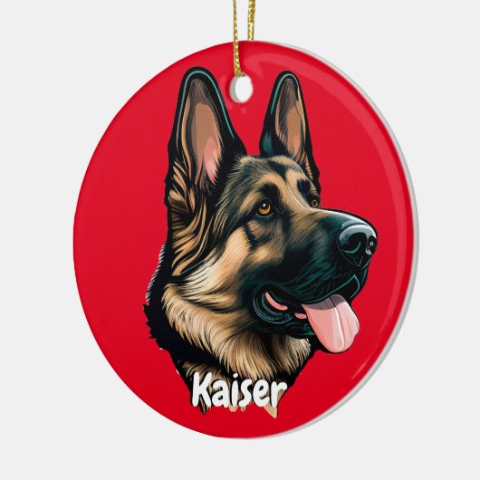 Prachtige Duitse herder Keramisch Ornament (Links)