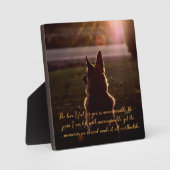 Prachtige Duitse herder Pet Memorial Plaque Fotoplaat (Voorkant)