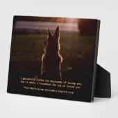 Prachtige Duitse herder Pet Memorial Plaque Fotoplaat (Zijkant)