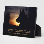 Prachtige Duitse herder Pet Memorial Plaque Fotoplaat (Zijkant)