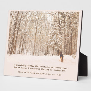 Prachtige Duitse herder Pet Memorial Plaque Fotoplaat