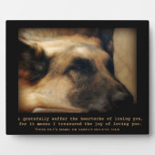 Prachtige Duitse herder Pet Memorial Plaque Fotoplaat (Voorkant)