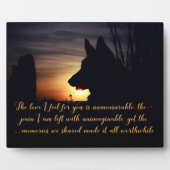 Prachtige Duitse herder Pet Memorial Plaque Fotoplaat (Voorkant)