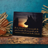 Prachtige Duitse herder Pet Memorial Plaque Fotoplaat (Zijkant)