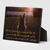 Prachtige Duitse herder Pet Memorial Plaque Fotoplaat (Zijkant)