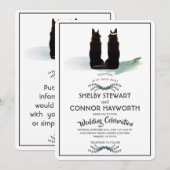 Prachtige Duitse Herder Silhouet Bruiloft Kaart (Voorkant / Achterkant)