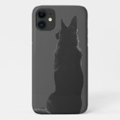 Prachtige Duitse herder Silhouette Black & White Case-Mate iPhone Case (Achterkant)