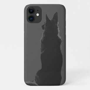 Prachtige Duitse herder Silhouette Black & White Case-Mate iPhone Case