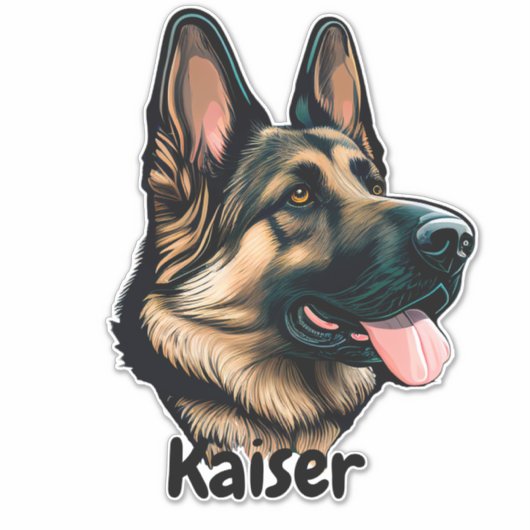 Prachtige Duitse herder Sticker (Voorkant)