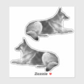 Prachtige Duitse herder Sticker (Vel)