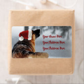 Prachtige Duitse Herder Vakantie Verzendlabels Etiket (Insitu)