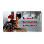 Prachtige Duitse Herder Vakantie Verzendlabels Etiket (Voorkant)