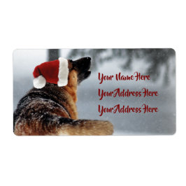 Prachtige Duitse Herder Vakantie Verzendlabels Etiket