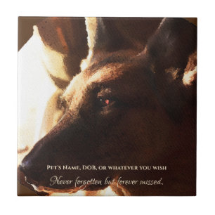 Prachtige Duitse herderdenkeramische keramische te Tegeltje