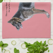 Prachtige Duitse herderhanddoek met gedicht Theedoek (Gevouwen)