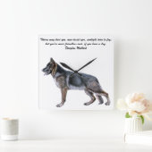 Prachtige Duitse herderkuiken met gedicht Vierkante Klok (Huis)