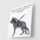 Prachtige Duitse herderkuiken met gedicht Vierkante Klok (Hoek)