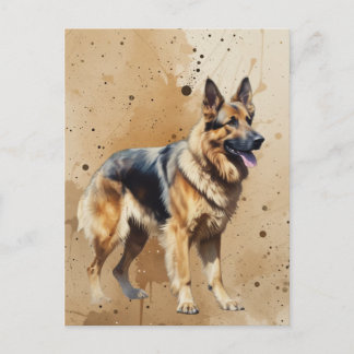 Prachtige Duitse Herdershuisdier Hond Dier Briefkaart