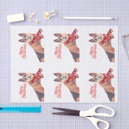 Prachtige Duitse krant Shepherd Holiday Tissuepapier (Craft)