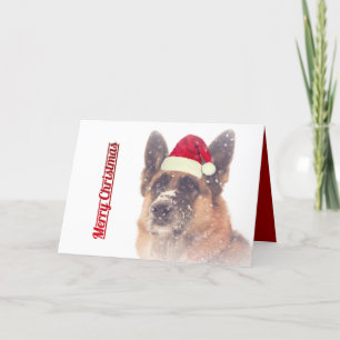 Prachtige Duitse Shepherd Holiday Greeting Card Feestdagen Kaart