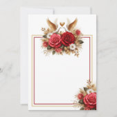 Prachtige duiven, Rozen en madeliefjes Kaart (Voorkant)