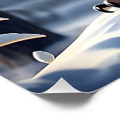 Prachtige Eagle Uil in Sneeuw op Boomtak Limb Perfect Poster (Hoek)